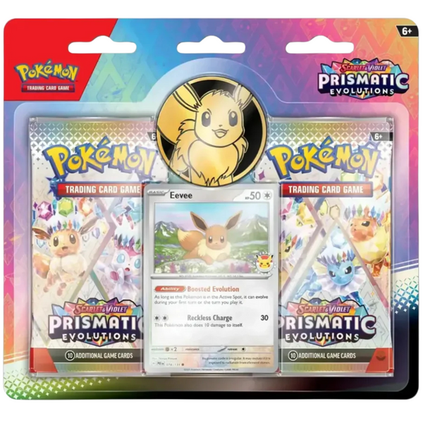 Pokémon TCG - Prismatic Evolutions 2 Pack Blister Eevee Pokémon Day 2025