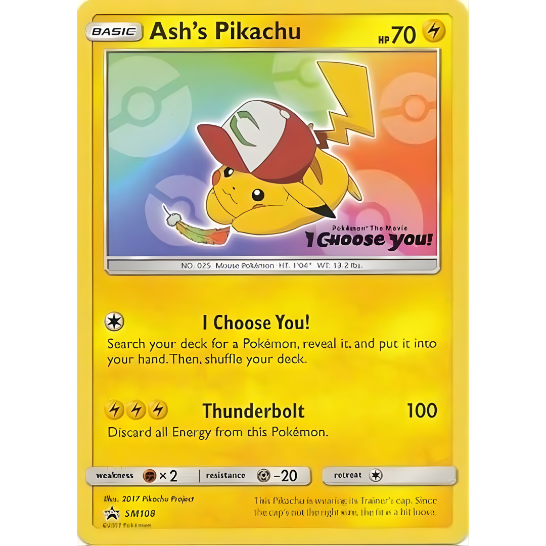 Pokémon TCG - Ash's Pikachu SM 108 Promo (sealed)