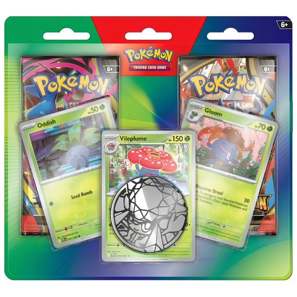 Pokémon TCG - Enhanced 2 Pack Blister Oddish ,Gloom & Vileplume