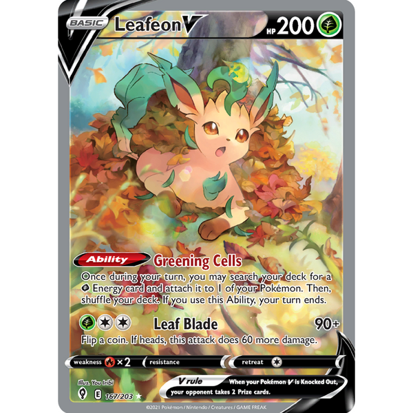 Pokémon TCG - Leafeon V EVS 167