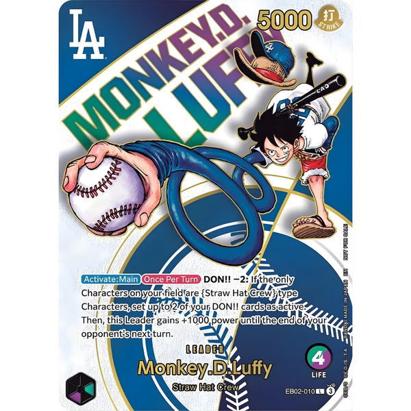 One Piece - Monkey.D.Luffy (EB02-010) Dodgers promo Sealed