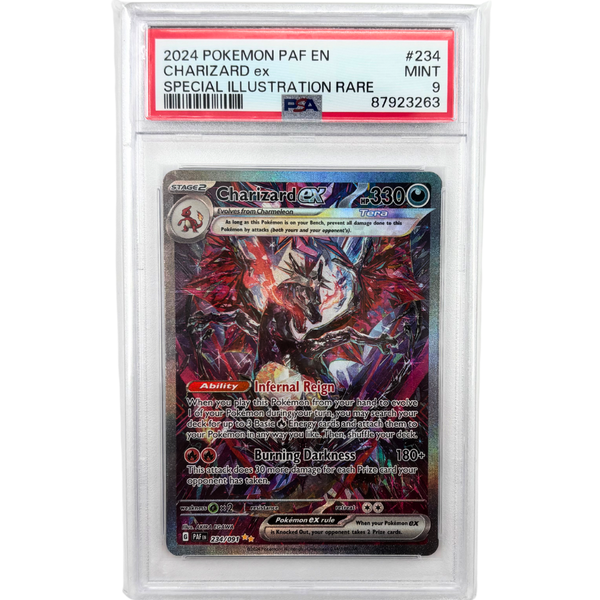 Pikachu Charizard EX #234 Paldean Fates PSA 9