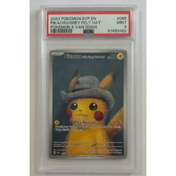 Pikachu Grey Felt Hat (Van Gogh) PSA 9