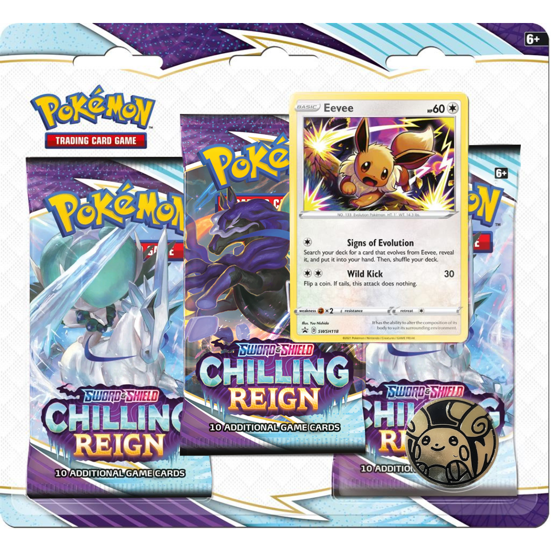 Pokémon TCG - Chilling Reign 3 Pack Blister - Eevee