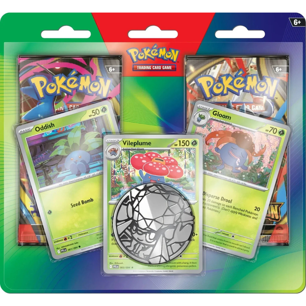 Pokémon TCG - Enhanced 2 Pack Blister Oddish ,Gloom & Vileplume