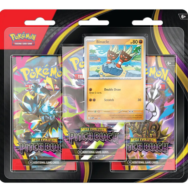 Pokémon TCG - Pitck Black 3 Pack Blister - Binacle