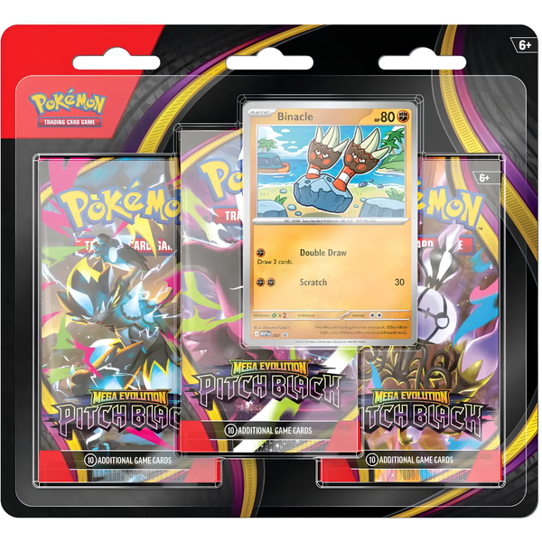 Pokémon TCG - Pitck Black 3 Pack Blister - Binacle