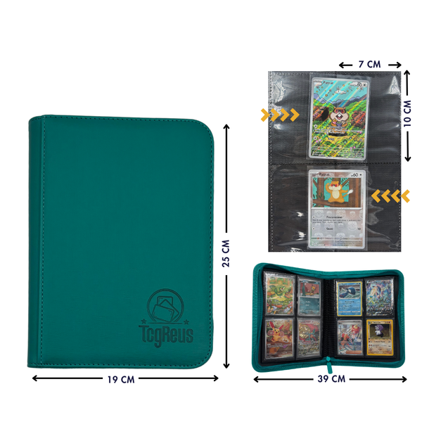 Pokémon TCG – TcgReus Binder schwarze 4-Taschen-Karte