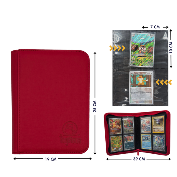 Pokémon TCG – TcgReus Binder schwarze 4-Taschen-Karte