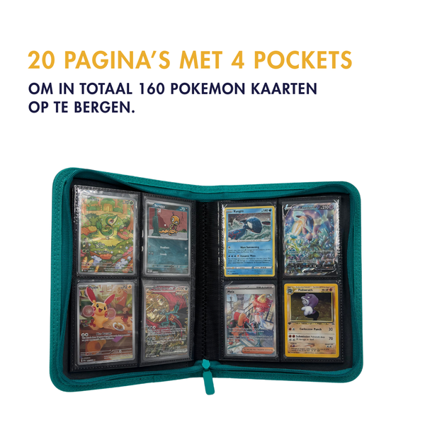 Pokémon TCG – TcgReus Binder schwarze 4-Taschen-Karte
