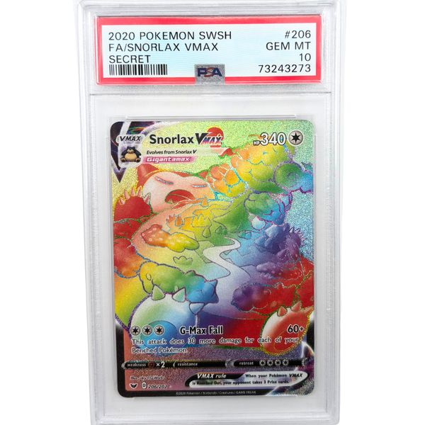 Snorlax VMAX #206 Sword & Shield PSA 10