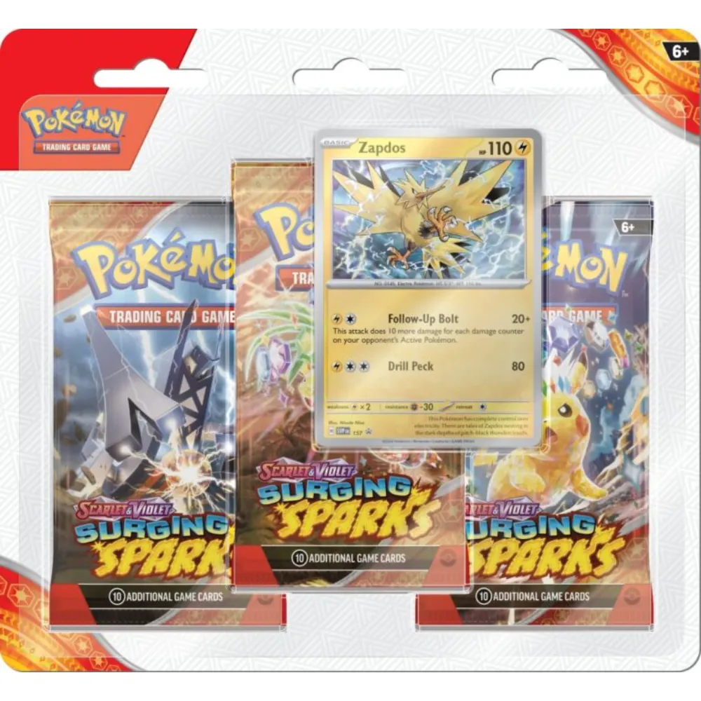 Pokémon TCG - Surging Sparks 3 Pack Blister