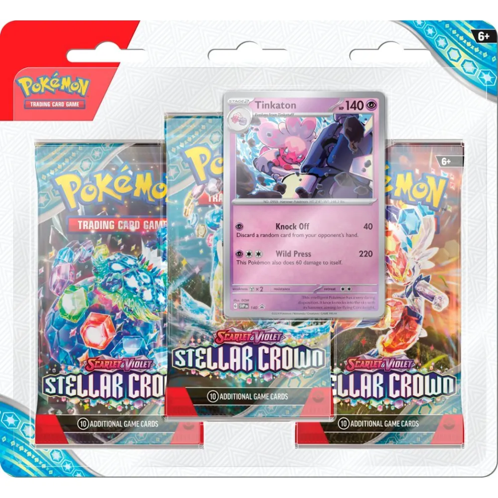 Pokémon TCG - Stellar Crown 3 Pack Blister