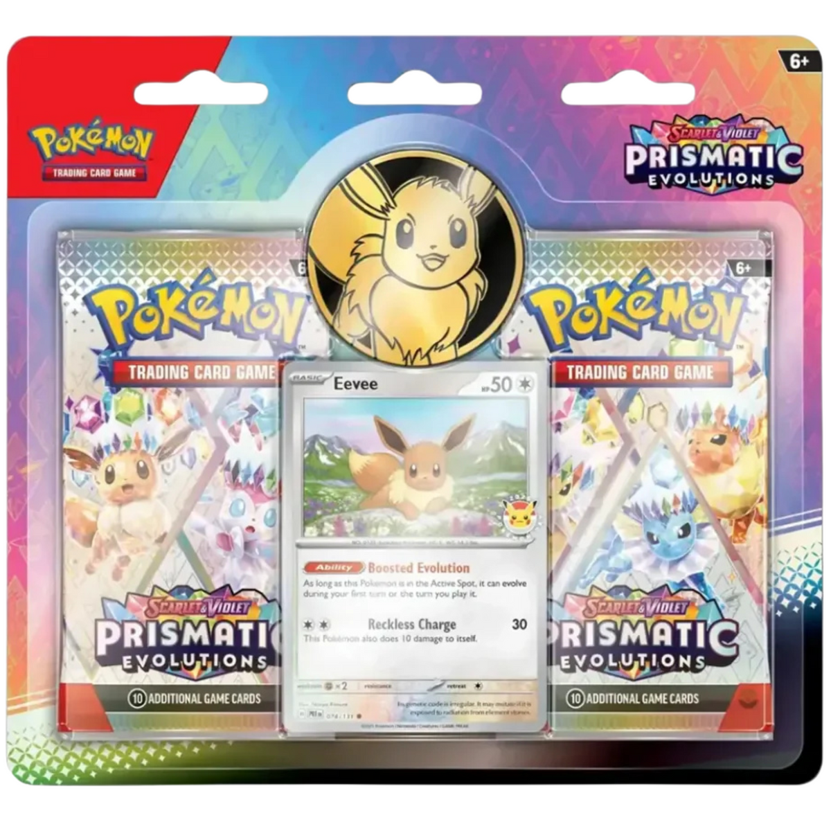 Pokémon TCG - Prismatic Evolutions 2 Pack Blister Eevee Pokémon Day 2025