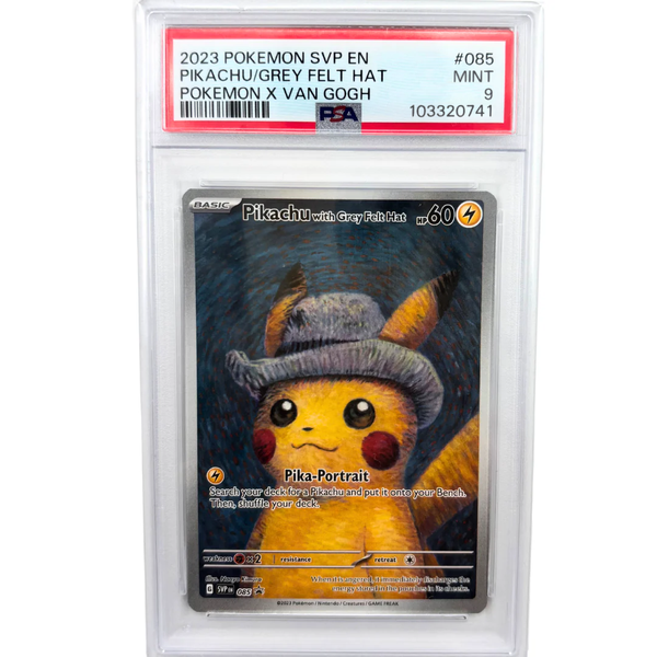 Pikachu Grey Felt Hat (Van Gogh) PSA 9 | TcgReus
