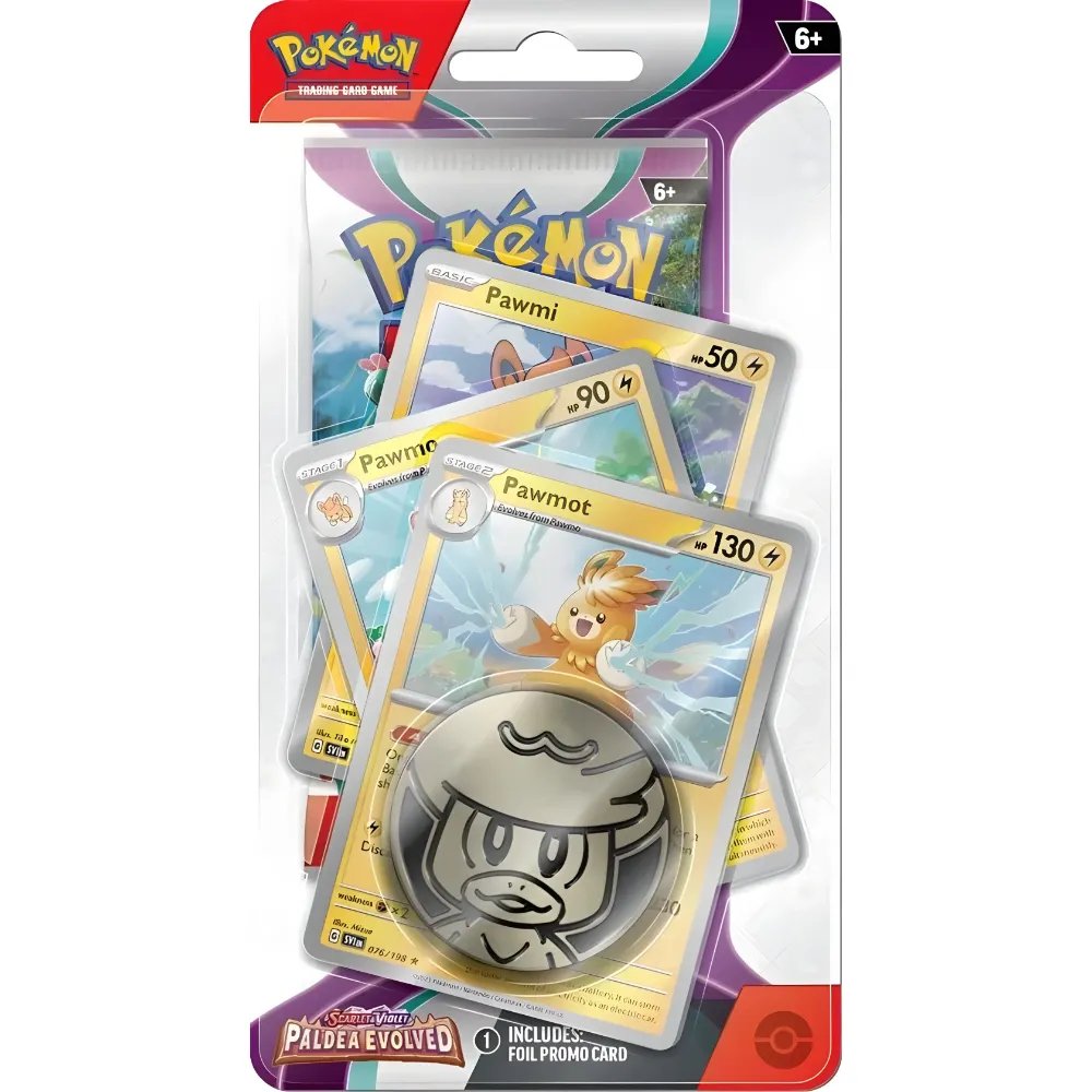 Pokémon TCG - Paldea Evolved Premium Checklane Blister Pawmot - Pokéreus