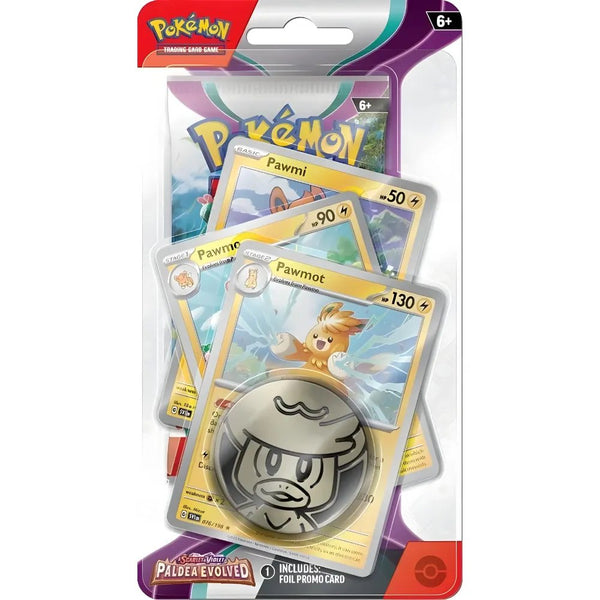 Pokémon TCG - Paldea Evolved Premium Checklane Blister Pawmot - Pokéreus