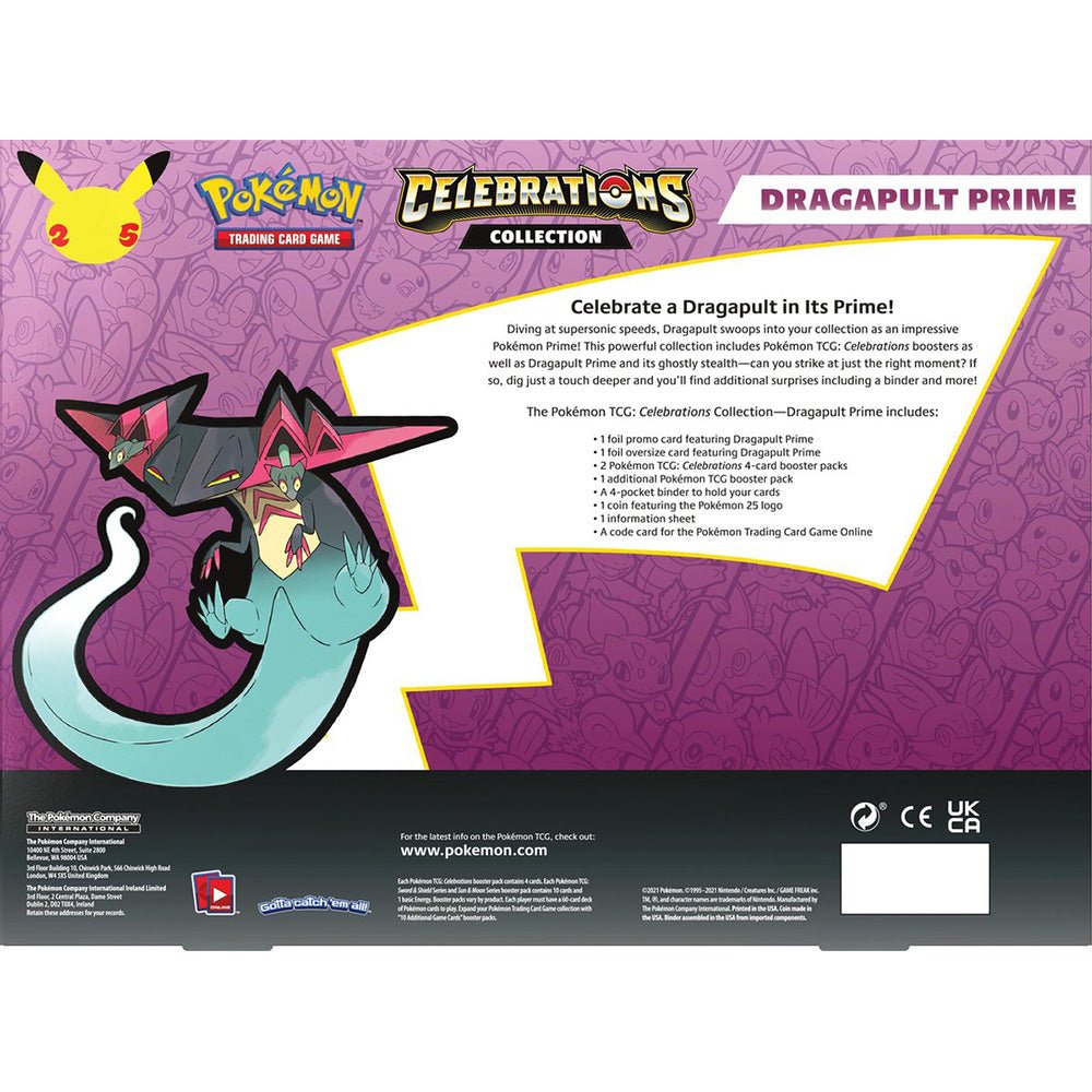 Pokémon TCG - Sword & Shield 25th Celebrations Dragapult Prime Box - Pokéreus